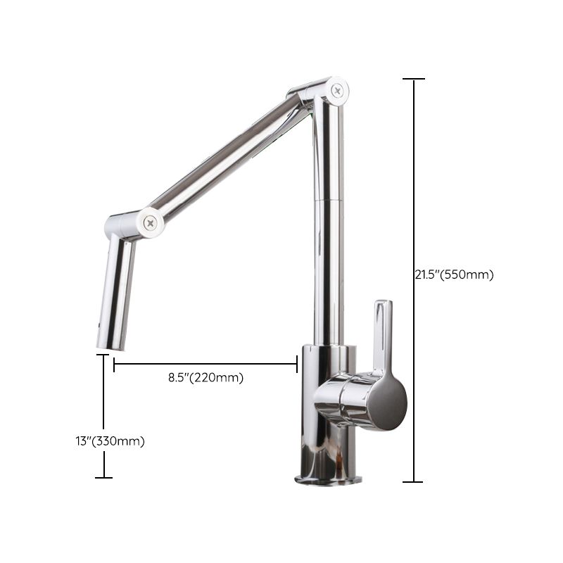 Swivel Spout 3-Function Pot Filler Kitchen Faucet Modern Pot Filler in Polished Chrome