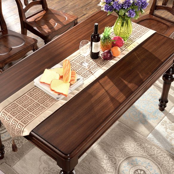 Traditional Style Solid Wood Dining Set with Rectangle Shape Table Table and 4 Legs Base