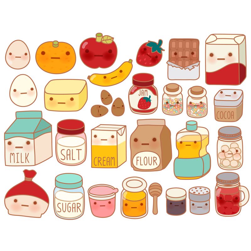 Stain-Proof Cartoon Foods Print Mural Non-Woven Children's Art Wall Decor for Kids Room