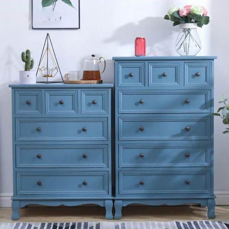 Nautical Matte Finish Storage Chest Solid Wood Bedroom Dresser