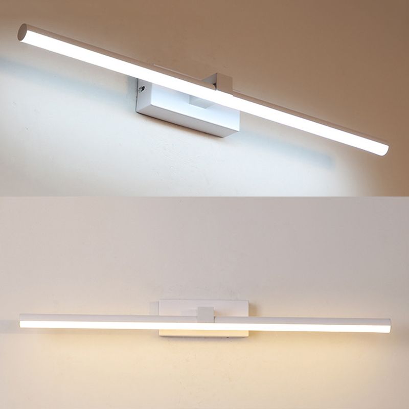 Simplicidad moderna Luces de tocador montado en la pared cilíndrica lámparas de apliques acrílicos para baño