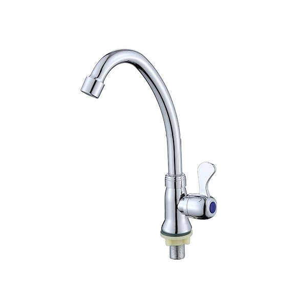 Contemporary Single Handle Bar Faucet 1-Hold Water Faucet in Chrome