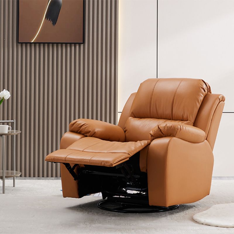 34.6" Wide Leather Single Recliner Traditional Swiveling Recliner Chair