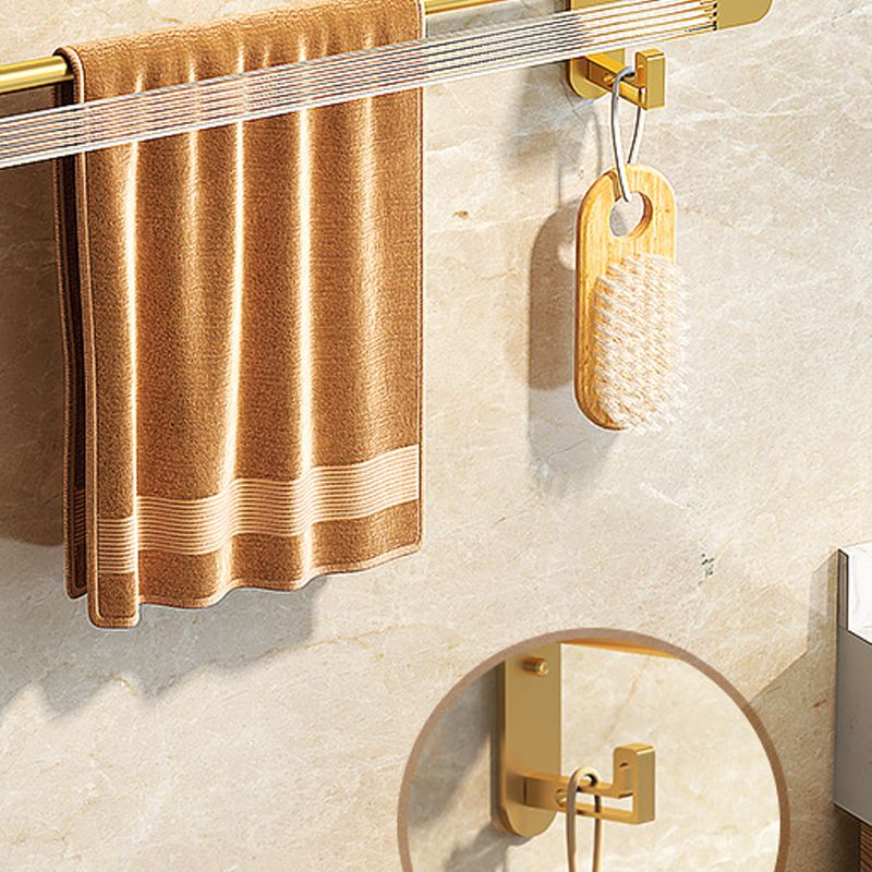 Modern Bath Hardware Set Towel Bar Bath Shelf Grey/Gold Bathroom Hardware Set