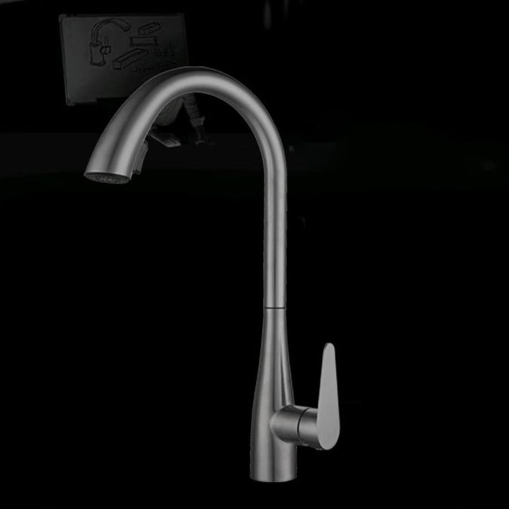 High Arc Kitchen Faucet Touch Sensor Swivel Spout with Pull Out Sprayer