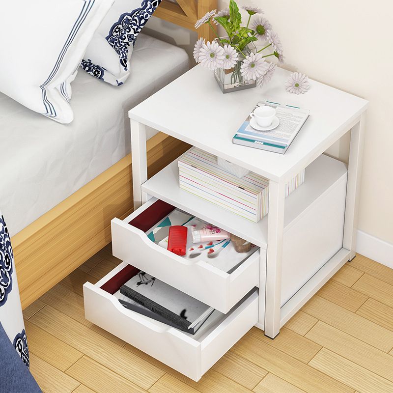 Contemporary Drawer Storage Bedside Cabinet Wood Nightstand for Bedroom