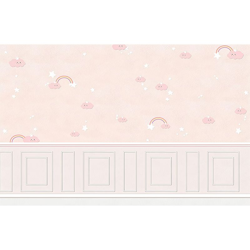 Extra Large Modern Wall Art Pastel Pink Cloud Wall Mural, Customized Size Available