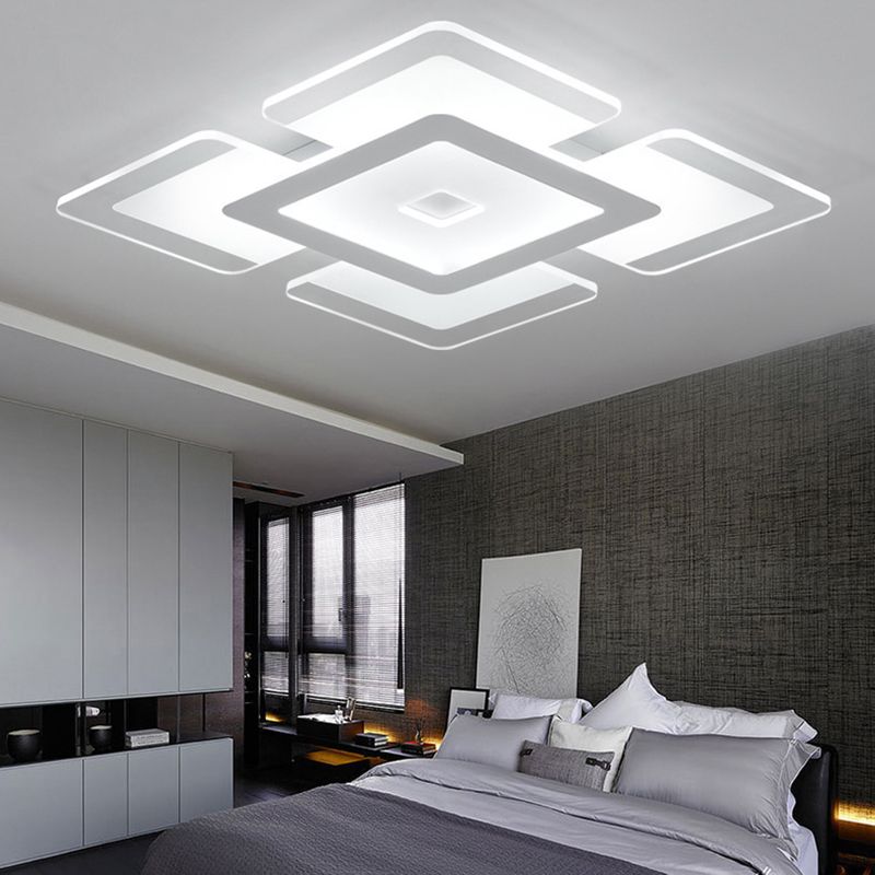 Acrylic Geometric Flush Mount Modern Flush Light for Living Room