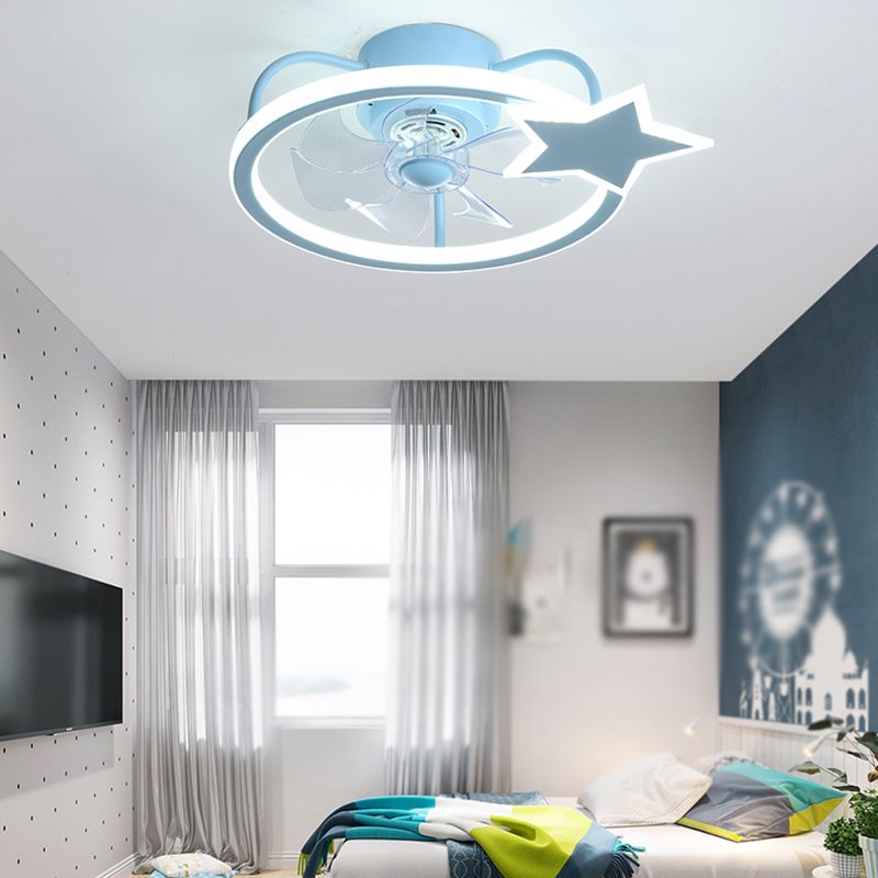 Metal Round Ceiling Lights Modern Style 1 Light Flush Mount Lamp