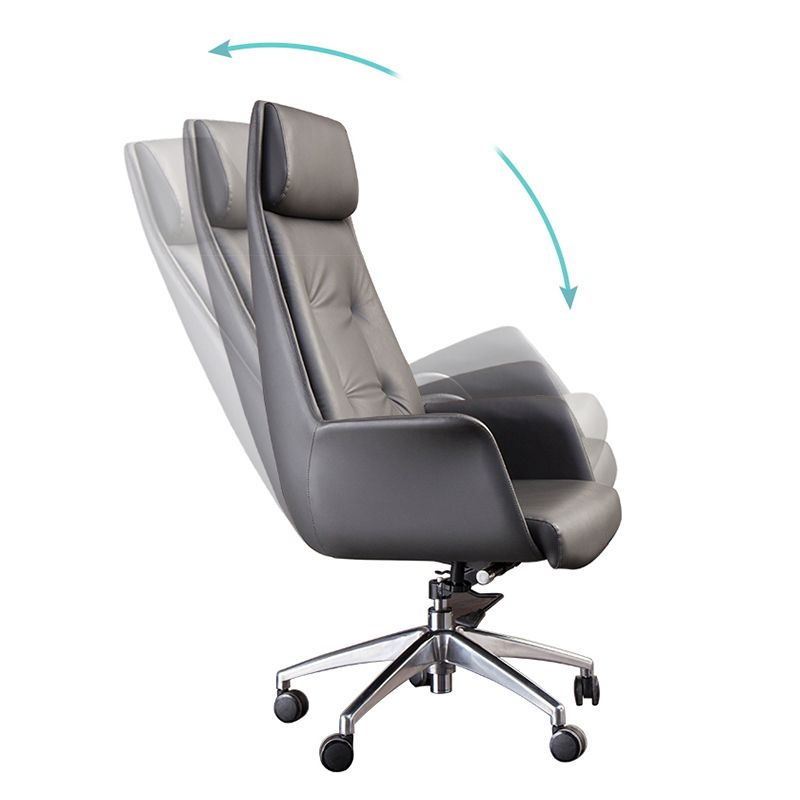 Contemporary Managers Chair Tilt Mechanism Swivel with Wheels Ergonomic Executive Chair