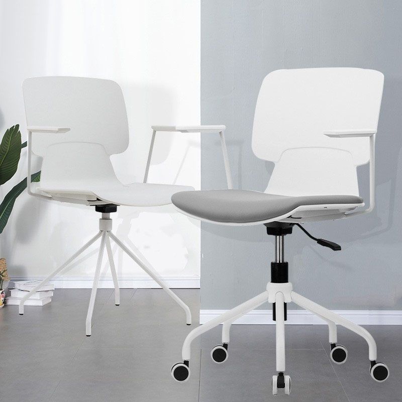 Modern Desk Chair Fixed Arms Upholstered No Distressing Chair