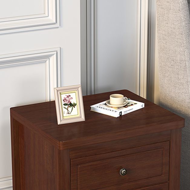 Contemporary Nightstand Drawer Storage Bedside Cabinet with Legs