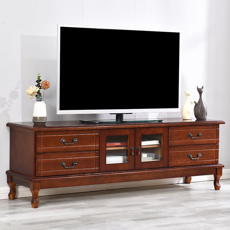 Contemporary TV Media Stand Wooden Media Console with Drawers