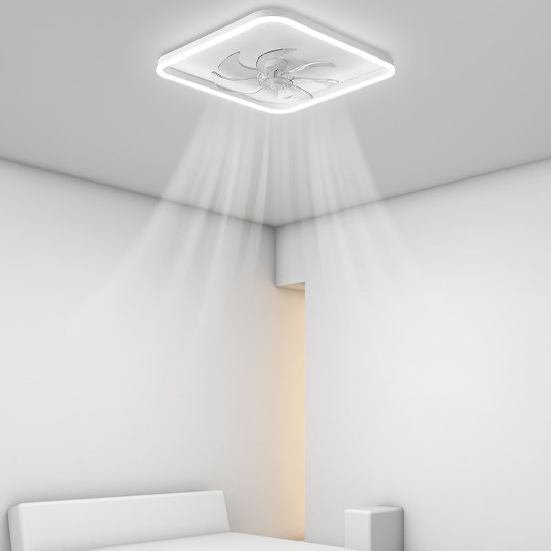 White LED Fan with Light 7-Blade Modernism Ceiling Fan for Living Room