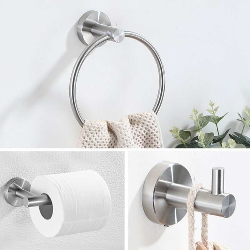 Stainless Steel Bathroom Set 3-piece Modern Style Simple Bathroom Hardware Set