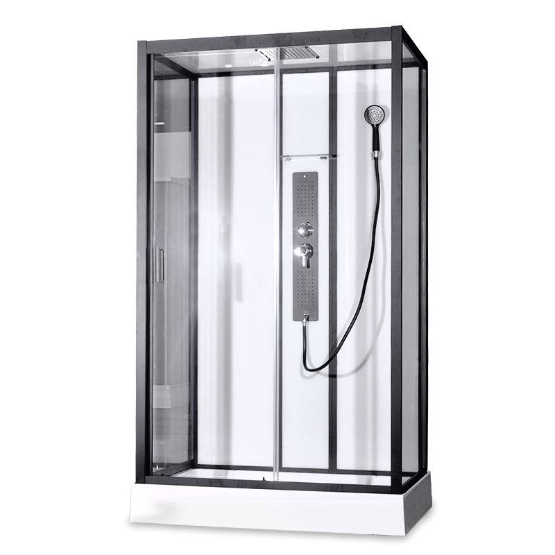 Framed Corner Shower Enclosure Single Sliding Clear Shower Enclosure