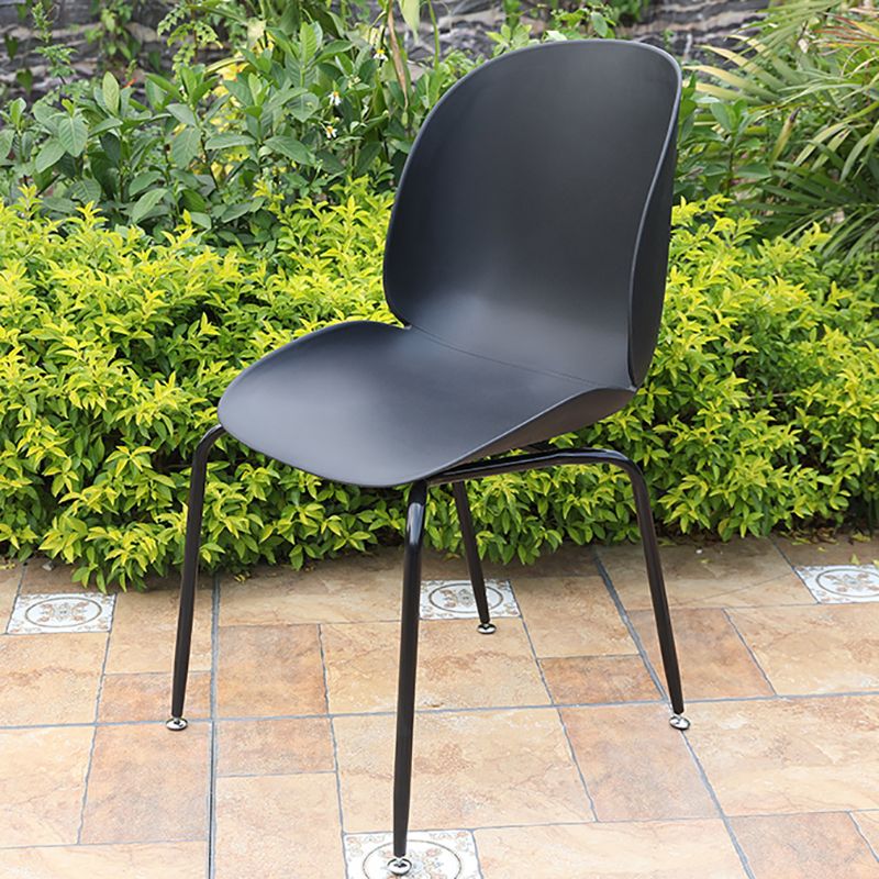 Contemporary Plastic Outdoors Dining Chairs Water Repellent Outdoors Dining Chairs