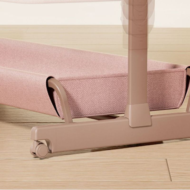 Pink and Gray Crib Cradle Foldable and Height Adjustable Crib Cradle