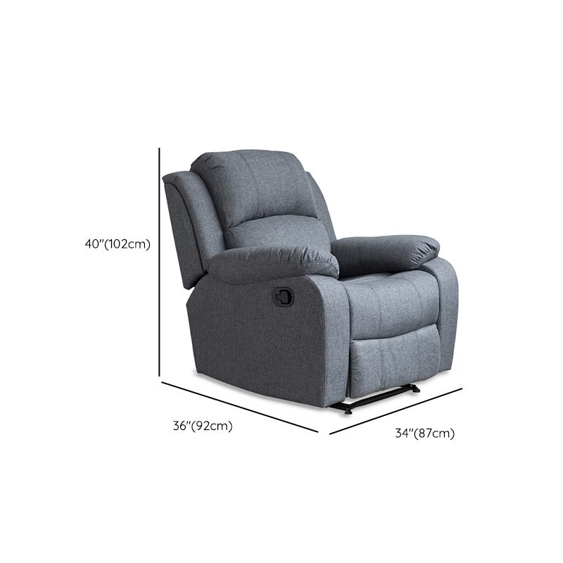 Contemporary Home Theater Recliner Metal Solid Color Arm Reclining Swiveling