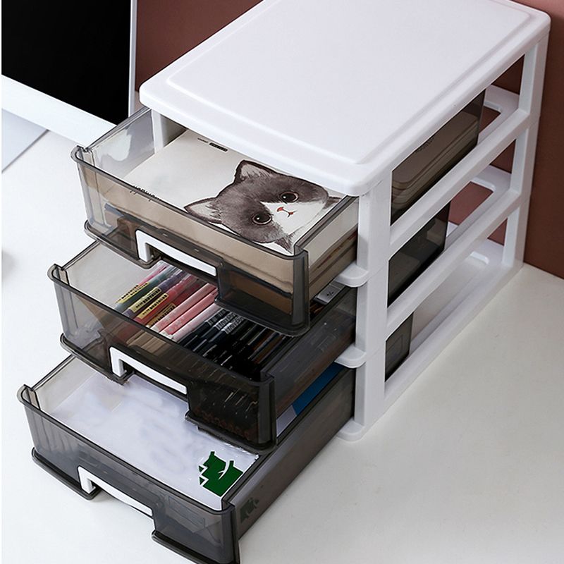 Vertical Filing Cabinet Transparent Drawers Modern Plastic File Cabinet