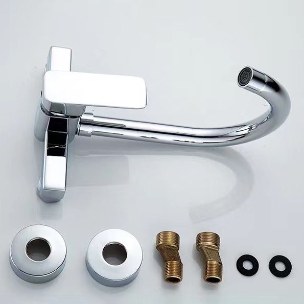 Centerset Bathroom Sink Faucet Single-handle Swivel Spout Centerset Faucet