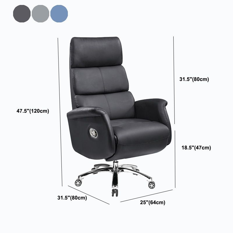 High Back Office Chair Rotatable Upholstered Desk Chair with Wheels