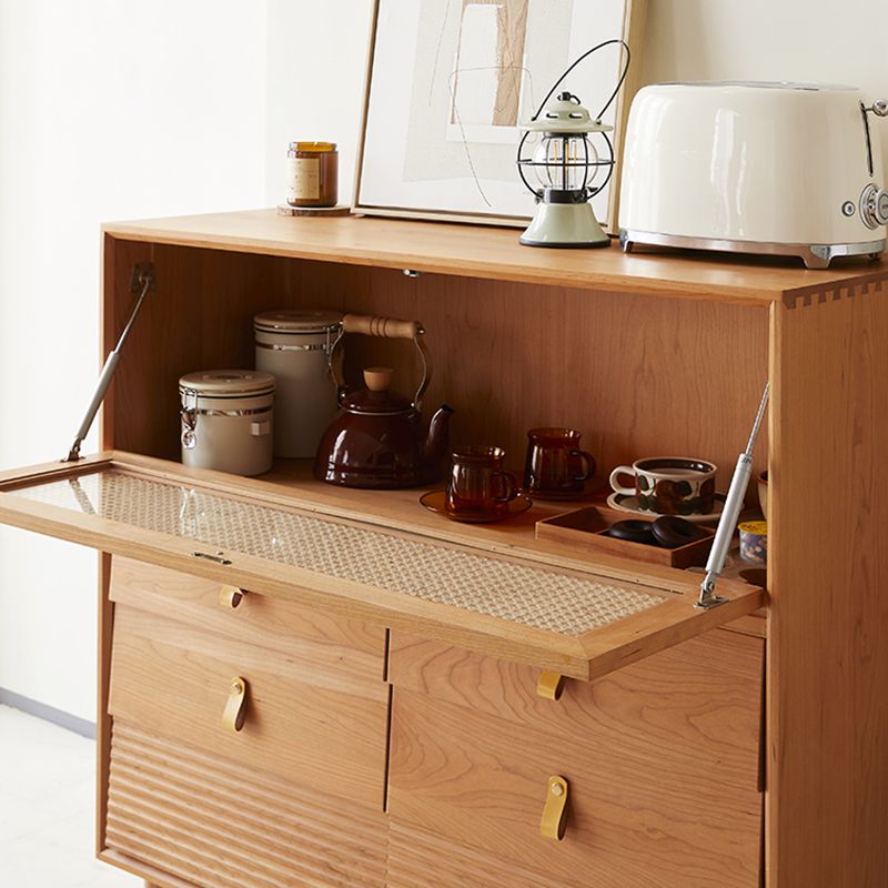 Nordic Style Cherry Wood Storage Sideboard Cabinet with Drawers