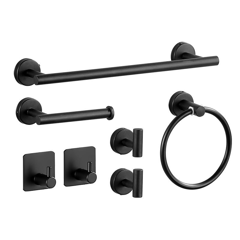 Modern Stainless Steel Bathroom Hardware Set Brushed Chrome Towel Bar/Ring & Robe Hooks