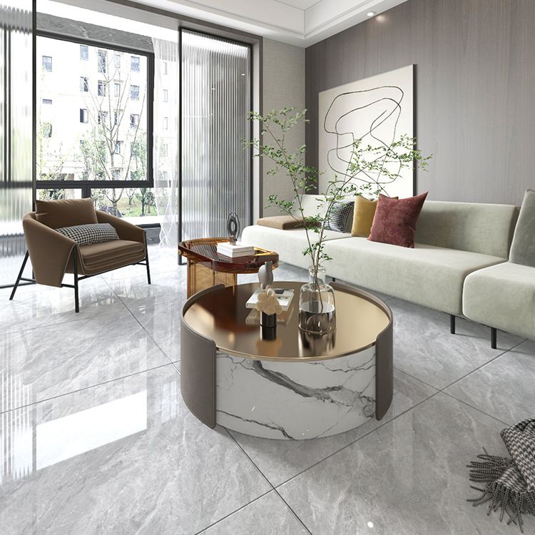 Contemporary Square Tile Marble Pattern Polished Porcelain Wall & Floor Tile