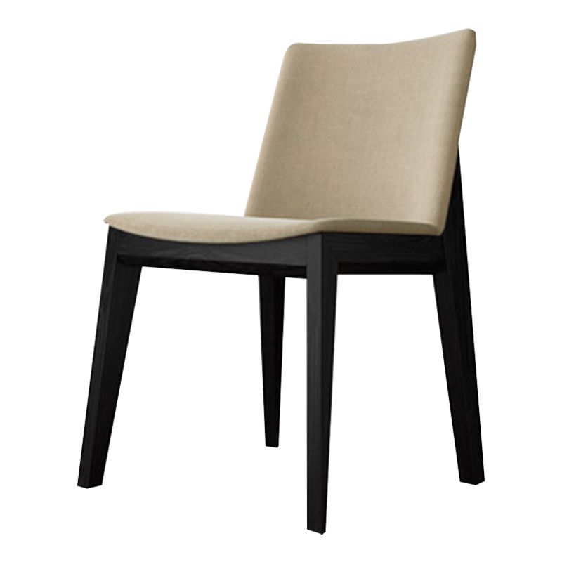 Contemporary Style Dining Chairs Dining Armless Side Chairs with Wooden Legs