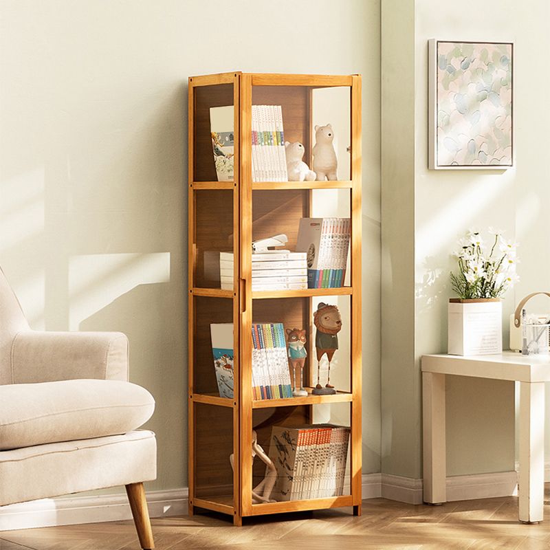 Modern Natural Cabinet, Rectangle Standard Accent Cabinet with Shelves