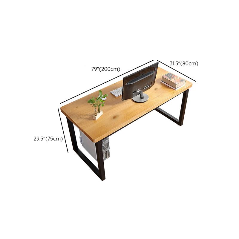 Solid Wood Rectangular Office Desk Sled Base 29.53-inch Tall Writing Desk