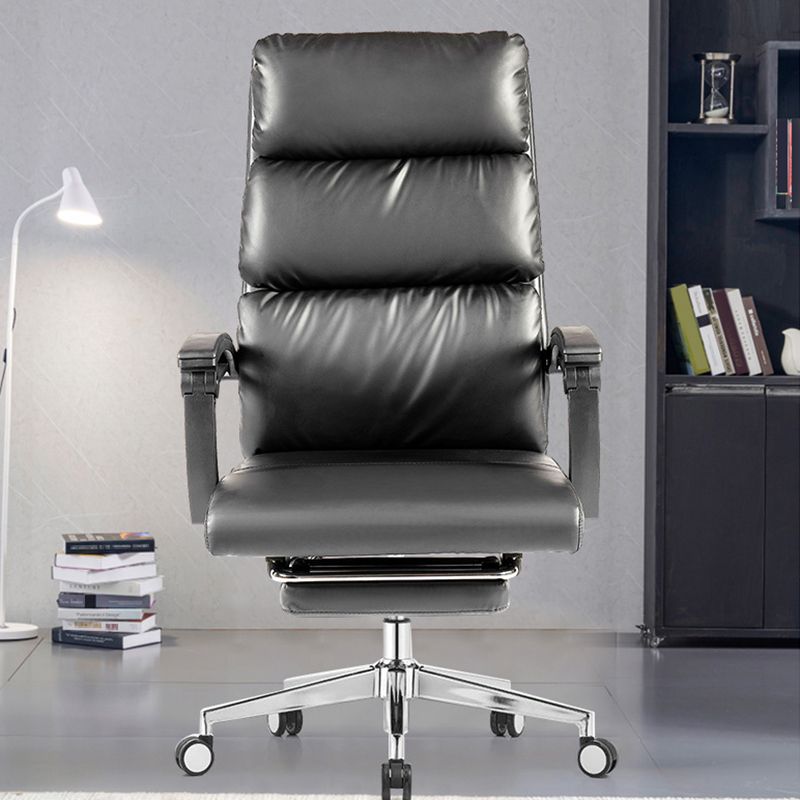 Black Contemporary Executive Chair Slide Tufted Managers Chair