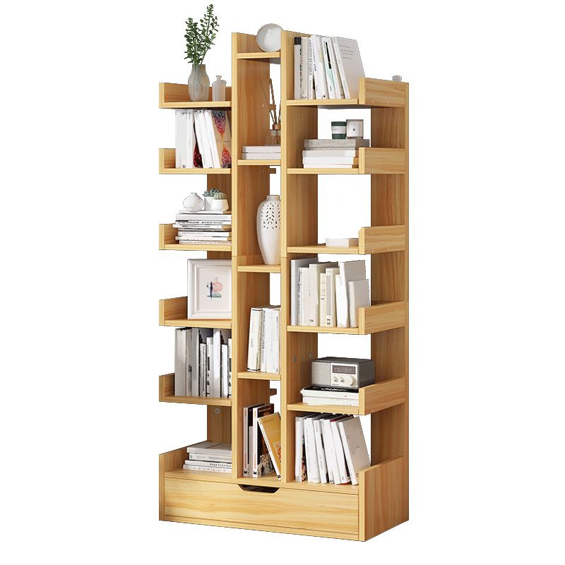 Modern Open Back Shelf Bookcase Engineered Wood Book Shelf for Study Room