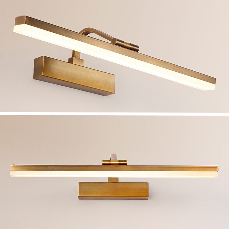 Mid-Century Streamlined Wall Mounted Vanity Lights 1 Light Vanity Mirror Lights with Acrylic Shade