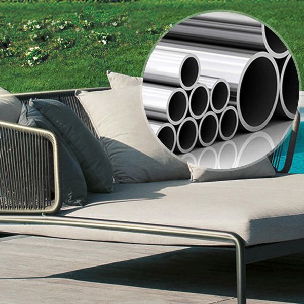 Metal Frame Outdoor Sofa Industrial UV Resistant Patio Sofa with Cushion
