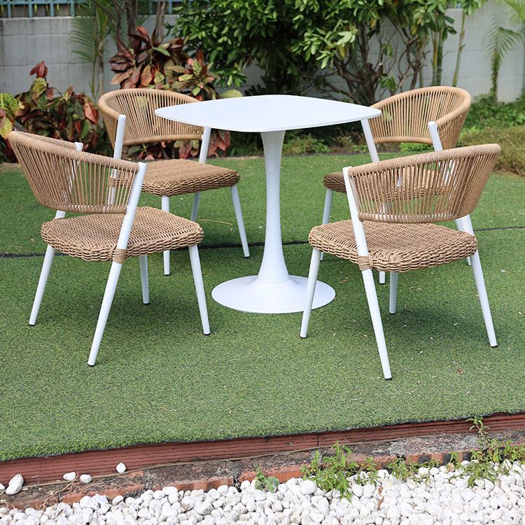 Modern Outdoor Patio Table Water Resistant Patio Table with Aluminum Frame
