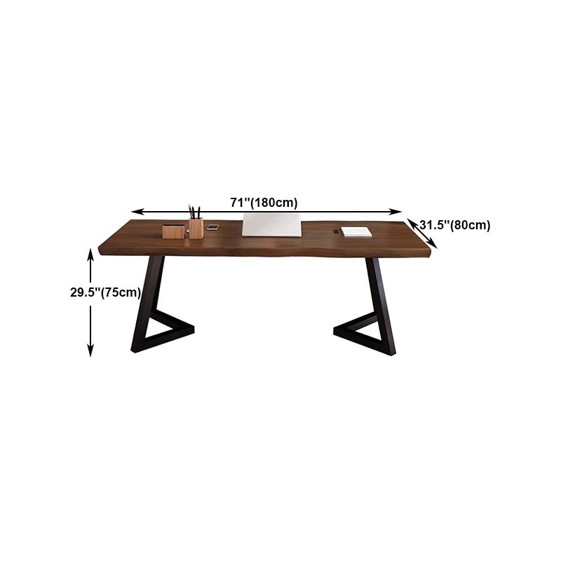 Solid Wood Meeting Table Home Office Free Form Simplicity Writing Desk