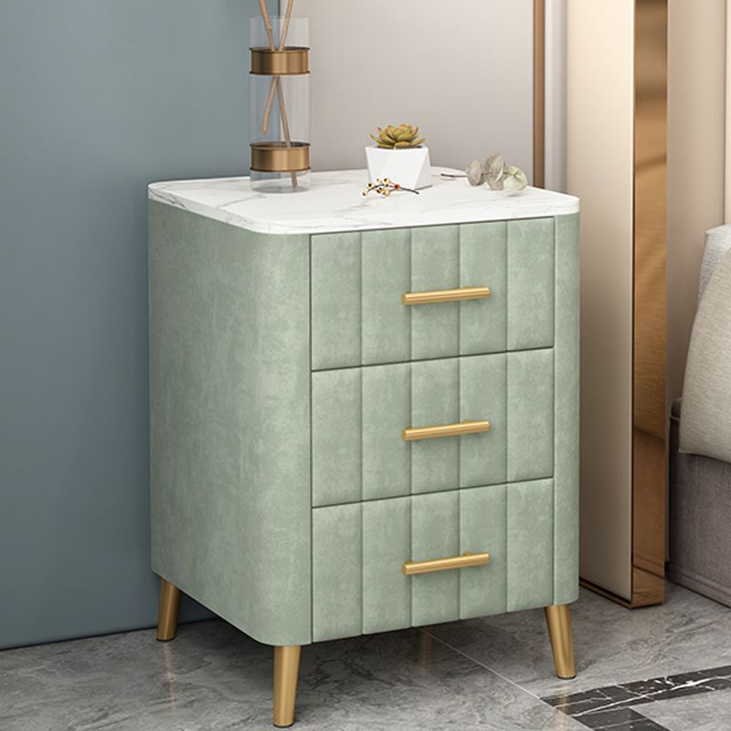 Drawer Storage Bed Nightstand Marble Bedside Cabinet for Bedroom