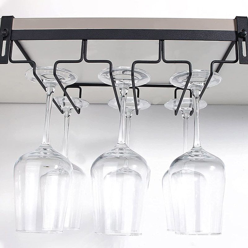 Modern Style Hanging Wine Glass Rack Metal Glass & Stemware Holder for Kitchen