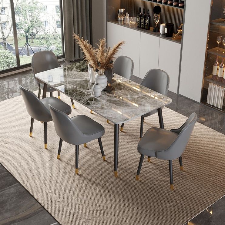 Designer Style Sintered Stone Top Dining Set 1/2/5/7 Pieces Dining Table with Chairs