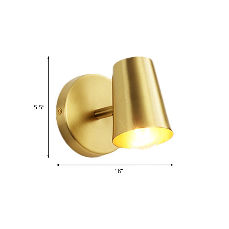 1/2/3-Head Metal Vanity Lighting Antiqued Brass Finish Cup Shape Bathroom Wall Sconce Lamp