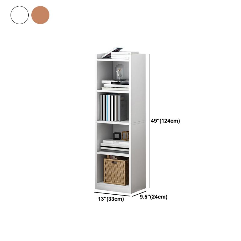 Wooden Bookcase Modern Minimalist Home Study Corner Rectangular Bookshelf