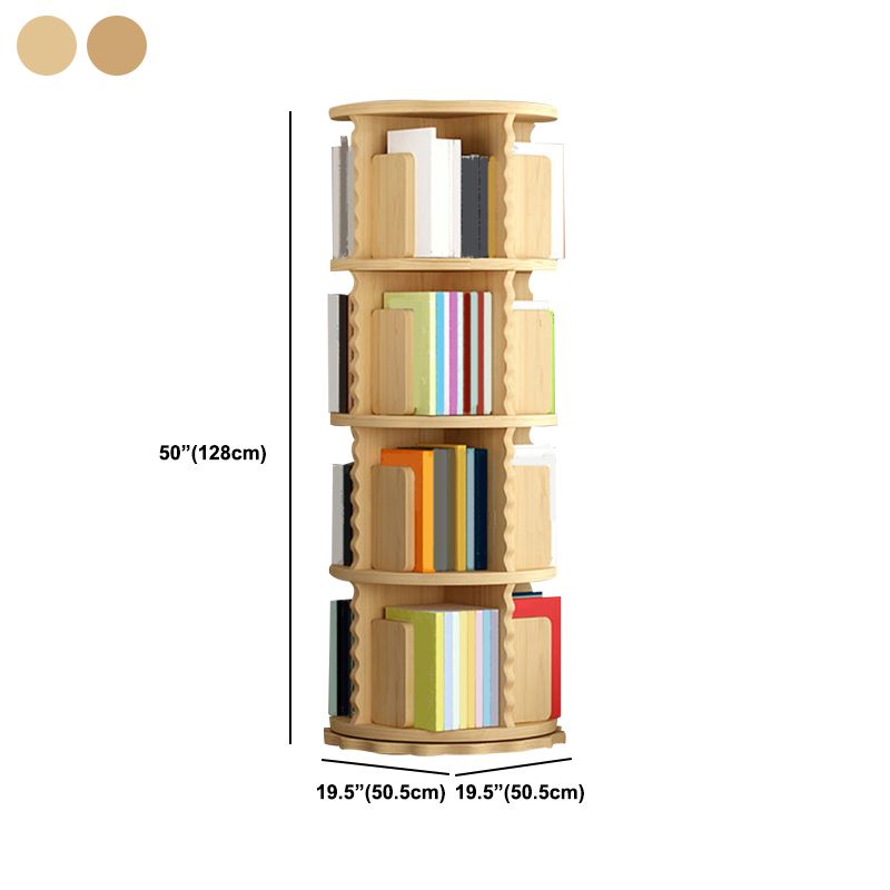 Vertical Closed Back Bookcase 19.9" Wide Pine Bookshelf Natural