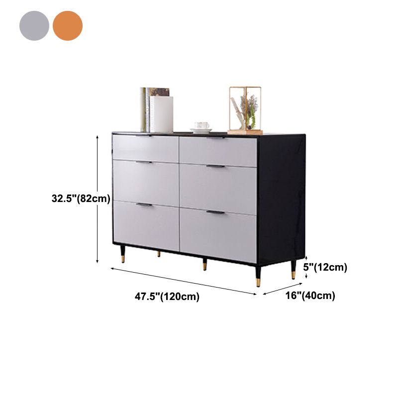 Modern Wood Credenza Simple Buffet Table with Drawer for Living Room