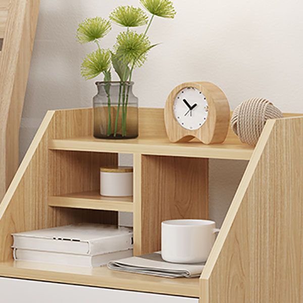 Modern Solid Wood Bed Nightstand Drawers Included Night Table for Bedroom