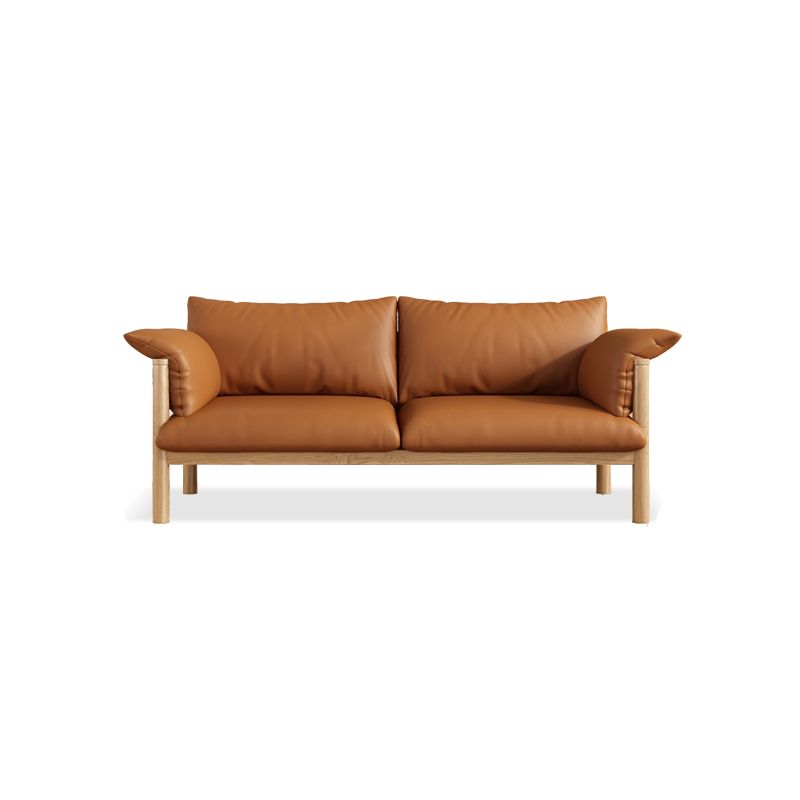 Faux Leather Stain Resistant Contemporary Standard Sofa Couch