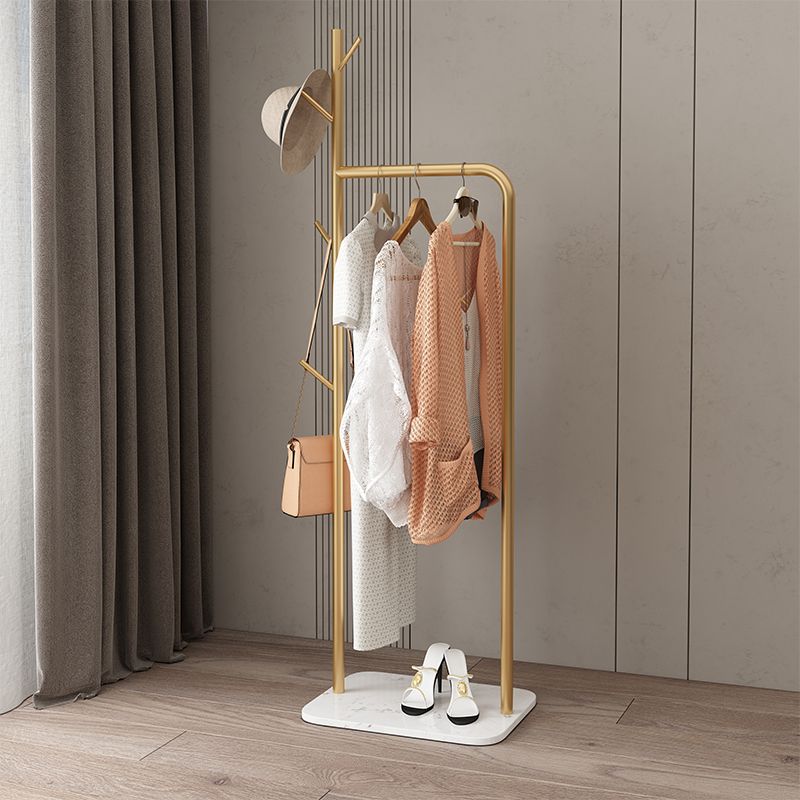 Contemporary Plain Hall Tree Coat Hooks Metal Coat Rack for Bedroom