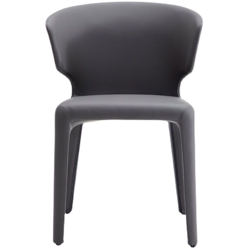 Glam Armless Dining Chairs Wingback Side Chair with Stainless Steel Legs