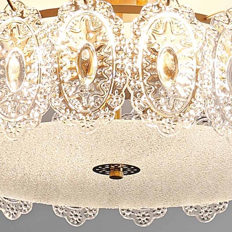 Contemporary Glass Shade Ceiling Light Household Flush Mount for Bedroom